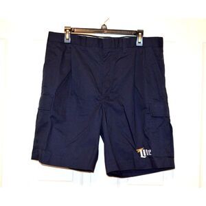 Miller Lite Logo Riverside Delivery Driver Dark Blue Party Cargo Shorts Men's 35